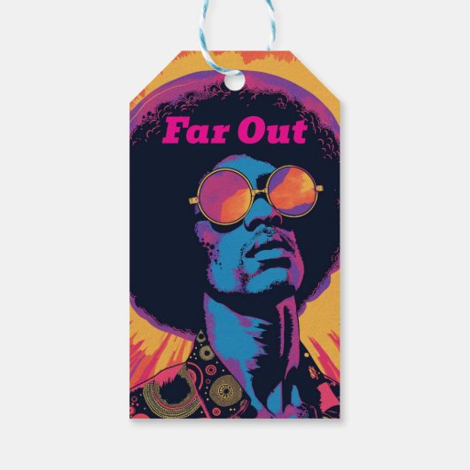 Cool/Retro Gift Label Cadeaulabel (Achterkant)