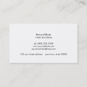 Cool Retro Gold Monogram Modern Black Visitekaartje (Achterkant)