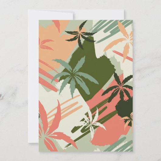 Cool Retro Graduation Party Kaart (Achterkant)