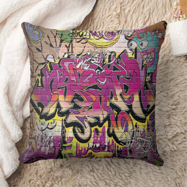 Cool retro graffiti art home kantoor decor pillow kussen (Deken)