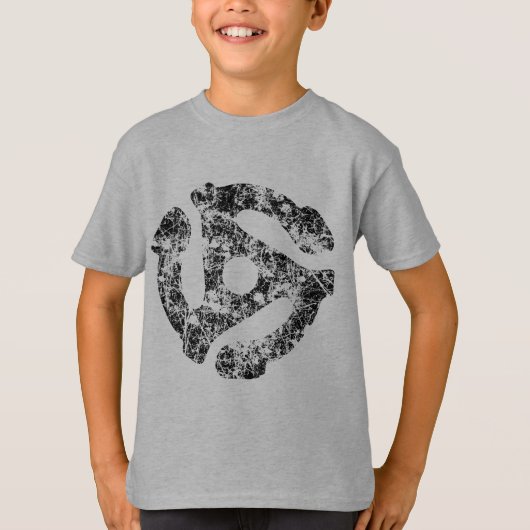 COOL Retro Grunge 45 spacer DJ T-shirt (Voorkant)
