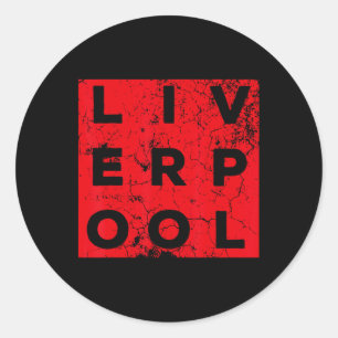 Cool Retro Grunge Look Liverpool Shirt Gif Ronde Sticker