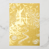 Cool Retro Halloween  Folie Uitnodiging (Voorkant)