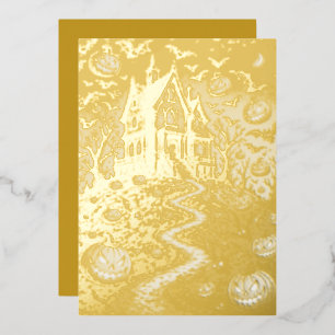 Cool Retro Halloween Folie Uitnodiging