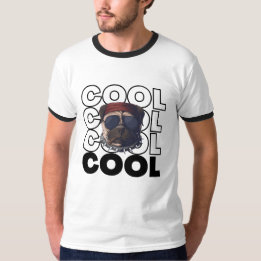 Cool Retro Hond Ringertje T‑Shirt 🐶 | Freefit Cas T-shirt