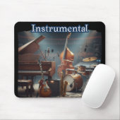 Cool Retro Instrumentaal Muismat (Met muis)