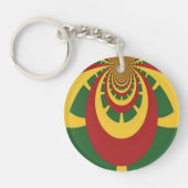 COOL RETRO Jamaica Rasta kleuren Sleutelhanger (Voorkant)