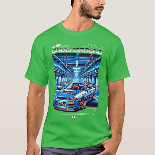 Cool Retro Japans JDM Tokyo Japan Drift T-shirt (Voorkant)