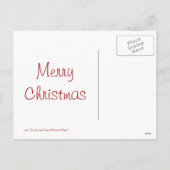 Cool Retro-kerstversiering Rode Blauwe cadeautjes Feestdagenkaart (Achterkant)