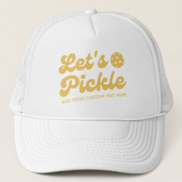 Cool Retro Laten we gepersonaliseerde pickleball Trucker Pet