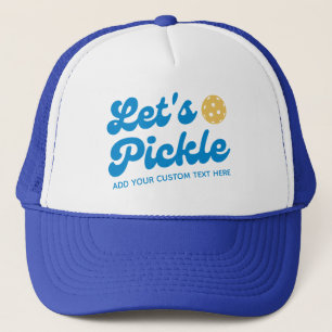 Cool Retro Laten we gepersonaliseerde pickleball Trucker Pet