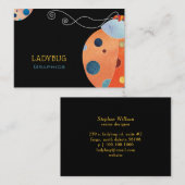 Cool Retro lieveheersbeestje Visitekaartje (Voorkant / Achterkant)