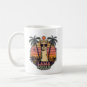 Cool Retro Llama Squad Koffiemok
