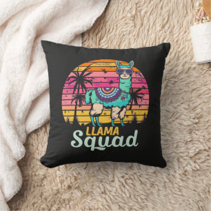 Cool Retro Llama Squad Kussen