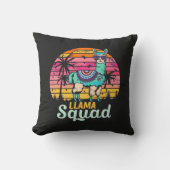 Cool Retro Llama Squad Kussen (Voorkant)