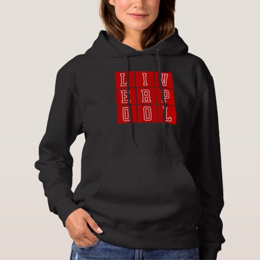 Cool Retro Look Liverpool Hoodie (Voorkant)
