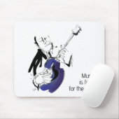 Cool Retro Man Playing Guitar - Jazz Music Art Muismat (Met muis)