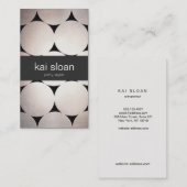 Cool Retro Mod Silver Circles Patroon Visitekaartje (Voorkant / Achterkant)