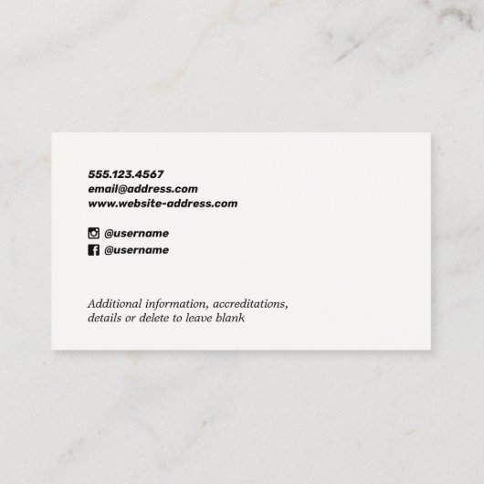 Cool Retro Modern Musicus Songwriter Business Car Visitekaartje (Achterkant)