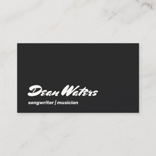 Cool Retro Modern Musicus Songwriter Business Car Visitekaartje (Voorkant)