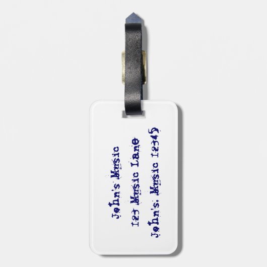 Cool Retro Music Cassettebandje, Mixtape Grooves Bagagelabel (Achterkant verticaal)