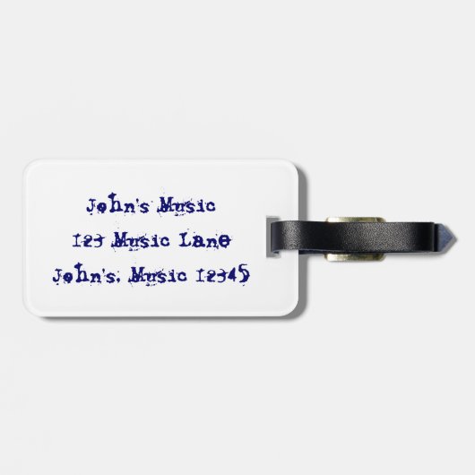 Cool Retro Music Cassettebandje, Mixtape Grooves Bagagelabel (Achterkant horizontaal)