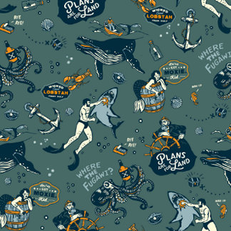 Cool Retro Nautical Thletic New England Patroon Bandana