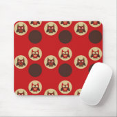 Cool retro owl & cirkels patroon muismat (Met muis)