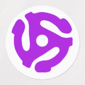 COOL Retro  Paarse 45 spacer DJ Labels (Design 2)