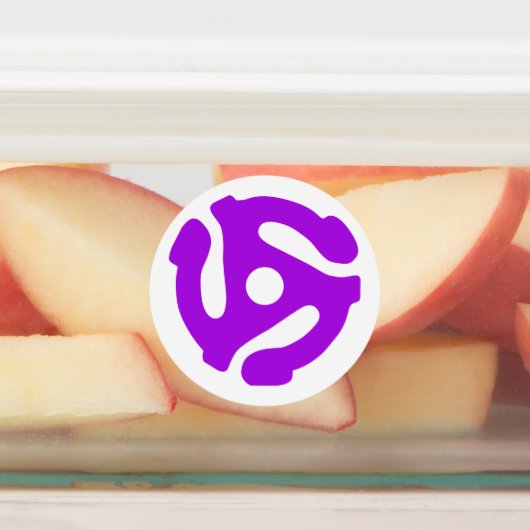 COOL Retro Paarse 45 spacer DJ Labels (Aangebracht)