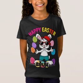 Cool retro paashaas "Happy Easter Bruh" T-shirt