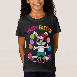 Cool retro paashaas "Happy Easter Bruh" T-shirt