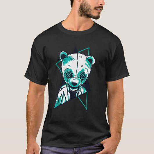 Cool Retro Panda T-shirt (Voorkant)