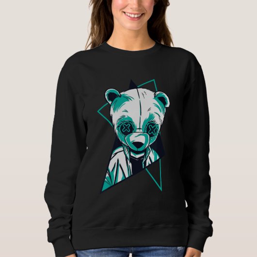 Cool Retro Panda Trui (Voorkant)