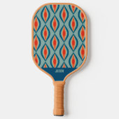 Cool Retro Patroon Pickleball Paddle (Achterkant)