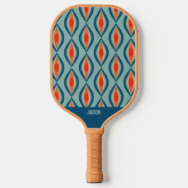 Cool Retro Pattern Pickleball Paddle
