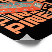 Cool Retro Pinball-machine Poster (Hoek)