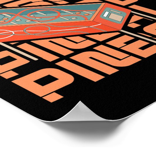 Cool Retro Pinball-machine Poster (Hoek)