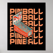 Cool Retro Pinball-machine Poster (Voorkant)