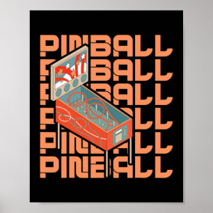 Cool Retro Pinball-machine Poster
