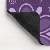Cool Retro Purple Flowers Muismat (Hoek)