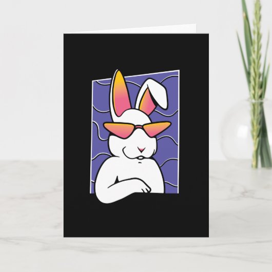 Cool Retro rabbir Kaart (Voorkant)