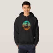 Cool Retro  raceauto met racebus Hoodie (Voorkant volledig)