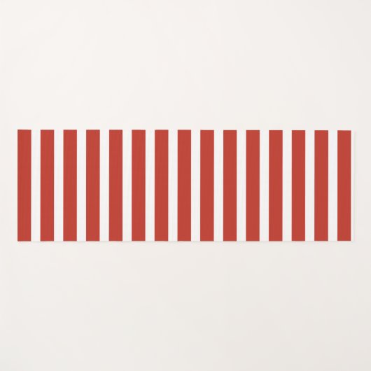Cool retro red and white stripes  yogamat (Voorkant (horizontaal))