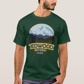 Cool  Retro Redwood National Park Mountain T-shirt