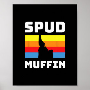 Cool Retro Reizen Idaho Vakantie Aardappelen Spud Poster