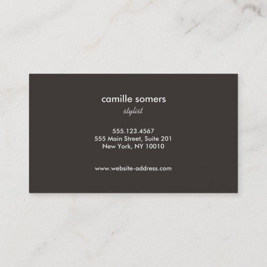 Cool Retro Roos Gold Foil Brown Chevron Pattern Visitekaartje (Achterkant)