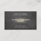 Cool Retro Rustic Black  Typografie Visitekaartje (Voorkant)