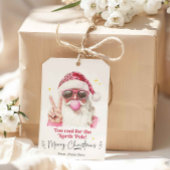 Cool Retro Santa Trendy Kerstmis Cadeaulabel