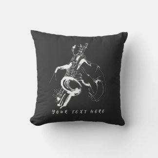 Cool Retro Saxophonist Custom Name (名入れ・カスタム対応) Kussen